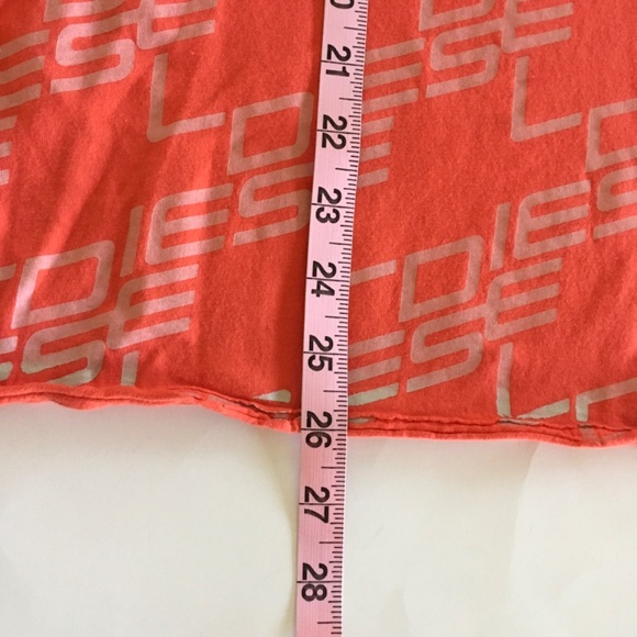 VTG Diesel Coral Spell Out Graphic All Over Print T-Shirt Womens Sz L Y2K - Picture 13 of 13